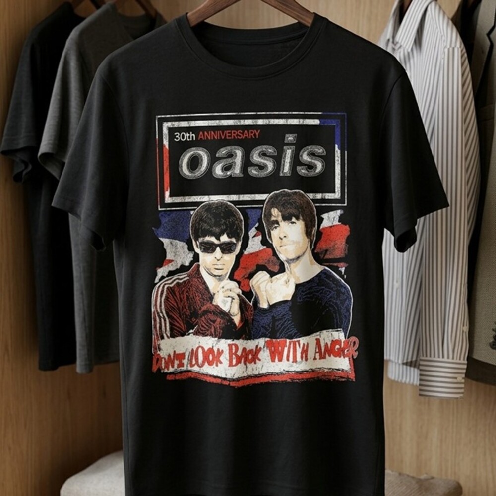 Oasis 30th Anniversary Vintage Band Tee Britpop Y2K Concert Shirt